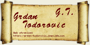 Grdan Todorović vizit kartica